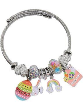 Easter Bracelets Charm Bracelets Cute Cartoon Friendship Silver Bracelet